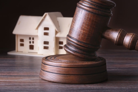 gavel and mini house